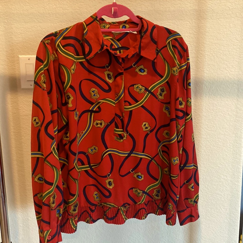 Red RL dupe blouse